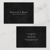 Trendy Elegant Black Grey Executive Manager Visitekaartje (Voorkant / Achterkant)