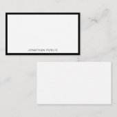 Trendy Elegant Black White Minimalist Sjabloon (Voorkant / Achterkant)