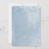 Trendy Elegant Blauw Kerstballen Party Kaart (Achterkant)