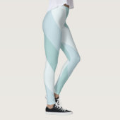 Trendy Elegant Blue Green Sjabloon Modern Design Leggings (Rechts)