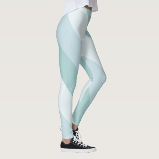 Trendy Elegant Blue Green Sjabloon Modern Design Leggings (Rechts)
