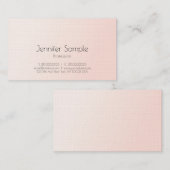 Trendy Elegant Blush Pink Modern Minimalist Visitekaartje (Voorkant / Achterkant)