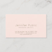 Trendy Elegant Blush Roze Eenvoudig Chique Ontwerp Visitekaartje (Voorkant)