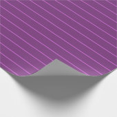 Trendy Elegant Brand Purple Template Stripes Cadeaupapier (Hoek)