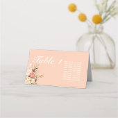 Trendy Elegant Bruiloft Zitplaatsen Kaart Plaatskaartje (Voorkant)