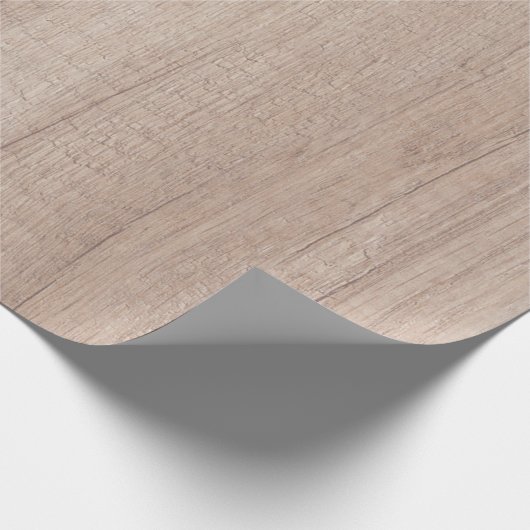 Trendy Elegant Bruin Hout Look Rustiek Nostalgisch Cadeaupapier (Hoek)