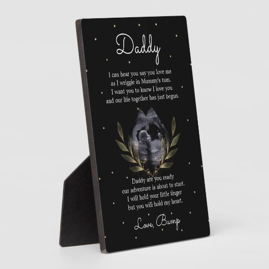 Trendy Elegant Bump to Daddy Gedicht Fotoplaat (Zijkant)