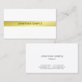 Trendy Elegant Clean Design Gold Plain Luxury Visitekaartje (Voorkant / Achterkant)