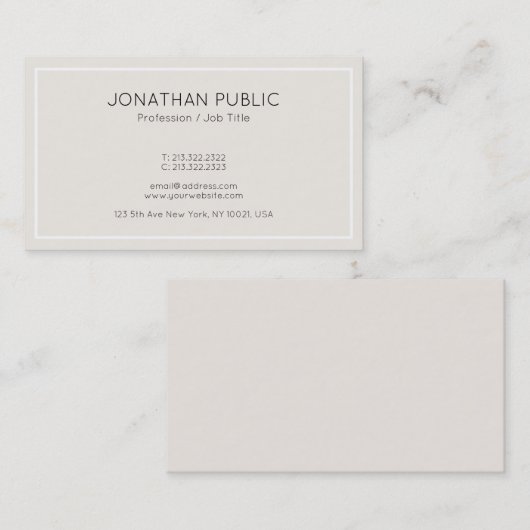 Trendy Elegant Color Clean Design Professional Visitekaartje (Voorkant / Achterkant)