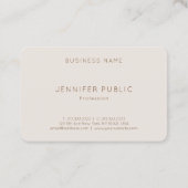 Trendy Elegant Color Professional Eenvoudige Sjabl Visitekaartje (Achterkant)