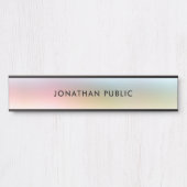 Trendy Elegant Colorful Modern Sjabloon Deurbordje (Voorkant)