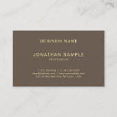Trendy Elegant Colour Gold Font Minimalist Plain Visitekaartje (Voorkant)