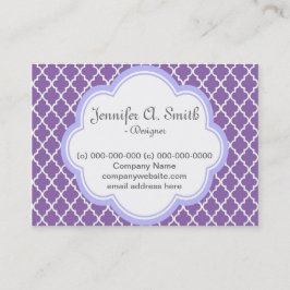 Trendy, elegant, cool, meisjesachtig paarse kwarte visitekaartje