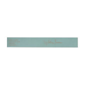Trendy Elegant Copper Text Blauwgroen Uitnodiging Adreslabel Wikkel (Individueel)