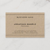 Trendy Elegant Design Modern Minimalist Plain Luxe Visitekaartje (Voorkant)