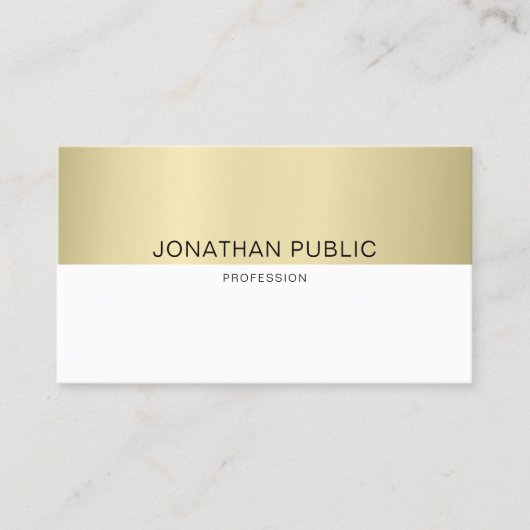 Trendy Elegant Design Modern Simple Plain Luxury Visitekaartje (Voorkant)