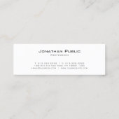 Trendy Elegant Design Modern Simple Plain Mini Visitekaartje (Achterkant)