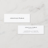 Trendy Elegant Design Modern Simple Plain Mini Visitekaartje (Voorkant / Achterkant)