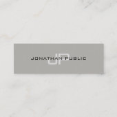 Trendy Elegant Design Monogram Minimalist Plain Mini Visitekaartje (Voorkant)