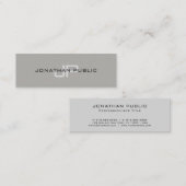 Trendy Elegant Design Monogram Minimalist Plain Mini Visitekaartje (Voorkant / Achterkant)