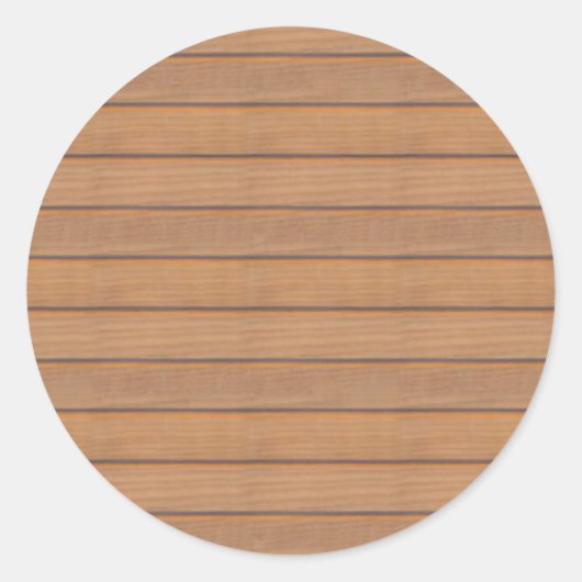 Trendy Elegant Design Natuur Blank Houten Sjabloon Ronde Sticker (Voorkant)