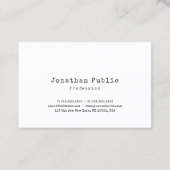 Trendy Elegant Design Simple Plain Retro Visitekaartje (Achterkant)