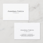 Trendy Elegant Design Simple Plain Retro Visitekaartje (Voorkant / Achterkant)