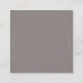 Trendy Elegant Director Manager Elite Plain Luxury Vierkante Visitekaartje (Achterkant)