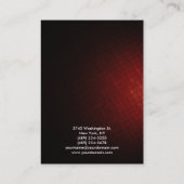 Trendy Elegant Donkerrode Tegels Professioneel Mod Visitekaartje (Achterkant)