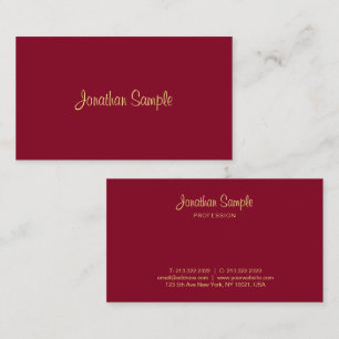 Trendy Elegant Eenvoudig Ontwerp Faux Gold Text Lu Visitekaartje