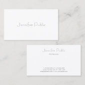 Trendy Elegant Eenvoudige Sjabloon Modern Professi Visitekaartje (Voorkant / Achterkant)