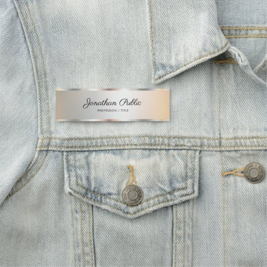 Trendy Elegant Employee Member Calligraphy Script Naamplaatje (In situ)