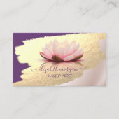 Trendy,Elegant,Faux Gold Foil Brush Stroke,Lotus Visitekaartje (Voorkant)