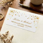Trendy Elegant Faux Gold Glam Confetti Stippen Etiket
