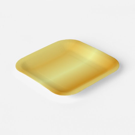 Trendy Elegant Faux Gold Glamoureuze Sjabloon Papieren Bordje (Gebogen)