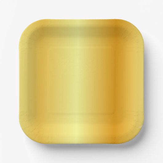 Trendy Elegant Faux Gold Glamoureuze Sjabloon Papieren Bordje (Voorkant)