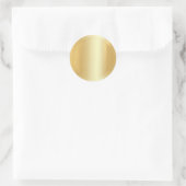 Trendy Elegant Faux Gold Modern Blank Sjabloon Ronde Sticker (Tas)