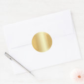 Trendy Elegant Faux Gold Modern Blank Sjabloon Ronde Sticker (Envelop)