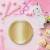 Trendy Elegant Faux Gold Simple Design Sjabloon Papieren Bordje (Feest)