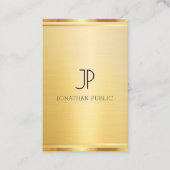 Trendy Elegant Faux Gold Sjabloon Modern Verticaal Visitekaartje (Voorkant)