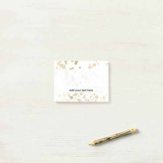 Trendy elegant faux modern confetti patroon post-it® notes (Op bureau)