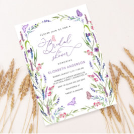 Trendy Elegant Floral Lavender Vrijgezellenfeest Kaart
