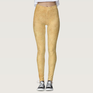Trendy Elegant Gebruikt Oud Papier Look Sjabloon Leggings