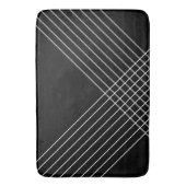 Trendy Elegant Geometric Black and White Badmat (Voorkant Verticaal)