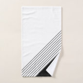 Trendy Elegant Geometric Chic Black and White Bad Handdoek (Handdoek)