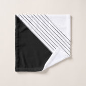 Trendy Elegant Geometric Chic Black and White Bad Handdoek (Wasdoekje)