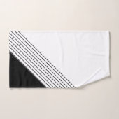 Trendy Elegant Geometric Chic Black and White Bad Handdoek (Handdoek)