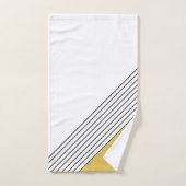 Trendy Elegant Geometric Chic Mustard Yellow Bad Handdoek (Handdoek)