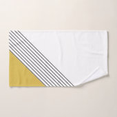 Trendy Elegant Geometric Chic Mustard Yellow Bad Handdoek (Handdoek)