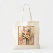 Trendy Elegant Geometrisch Bruids Bloem Boeket Tote Bag (Voorkant)